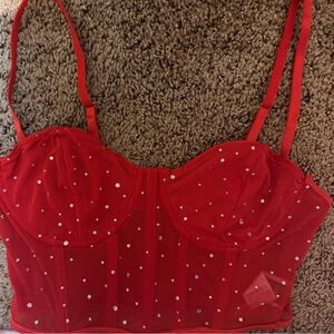 Rhinestone Sexy Red Corset (Valentine’s Day?;)